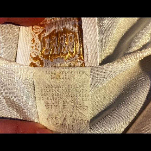 White Vintage Circa 2000 slip dress, size small - Picture 4 of 5